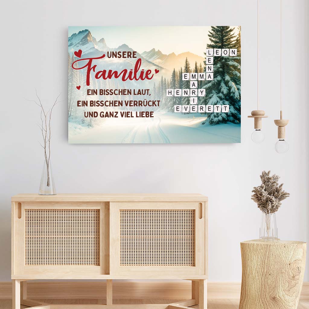 7215CGE3 weihnachten ist wenn das herz nach hause kommt personalisierte kreuzwortratsel leinwand familie_ 7215C6T5I