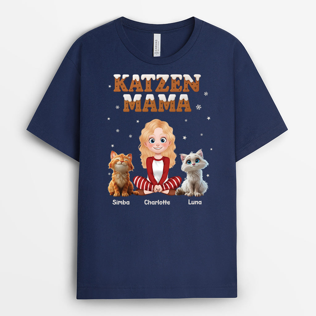 7216AGE2 katzenpapa katzenmama katzen t shirt personalisiert weihnachten 7216ATYZD