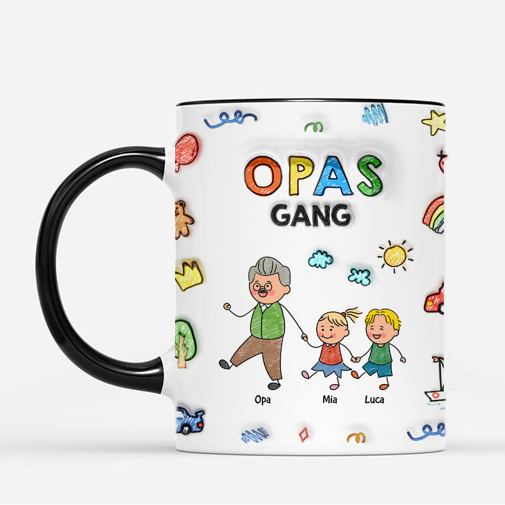 7217MGE2 3d druck effekt omas gang opa oma tasse personalisiert buntstifte 7217MTHAA