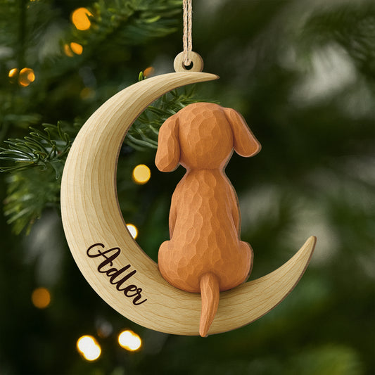 7260OGE1 3d druck effekt hund personalisierte 1 schicht holz ornamente weihnachten 7260O