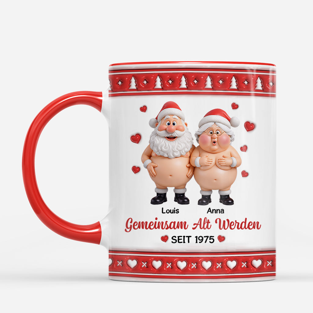 7283MGE2 3d druck effekt gemeinsam alt werden seit paare weihnachtstasse personalisiert lustig 7283M8TWG