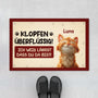 7285DGE1 klopfen uberflussig ich weiss langst dass du da bist fussmatte katzen personalisiert 7285D8KCD