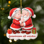 7315OGE1 3d druck effekt gemeinsam alt werden seit acryl weihnachtsschmuck personalisiert paar kuss weihnachtsmann_ 7315O3Q5G
