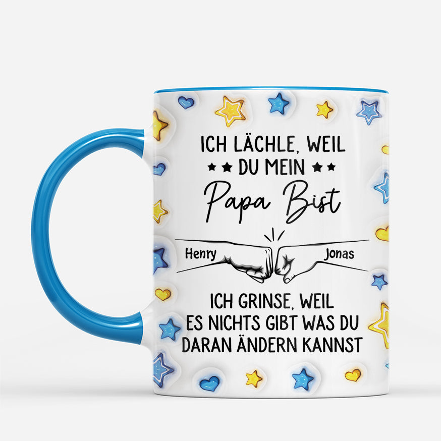 7340MGE2 3d druck effekt ich lachle weil du mein bruder bist personalisierte weihnachtstasse bruder papa 7340M