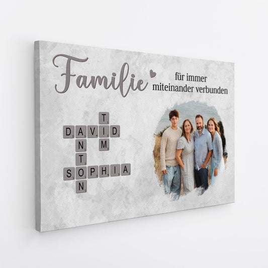 7347CGE1 familie wo leben beginnt liebe niemals endet leinwand kreuzwortratsel personalisiert foto 7347C3LTI_2