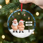 7348OGE2 namensschilder lustiger glas weihnachtsschmuck personalisiert_ paar 7348O