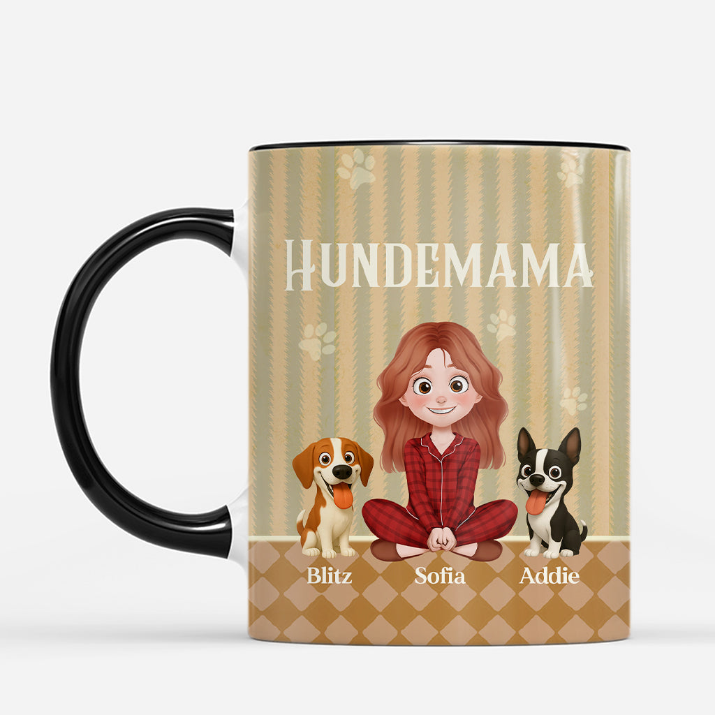 7424MGE2 hundepapa hundemama gestreifte tassen personalisiert 7424M8TAC