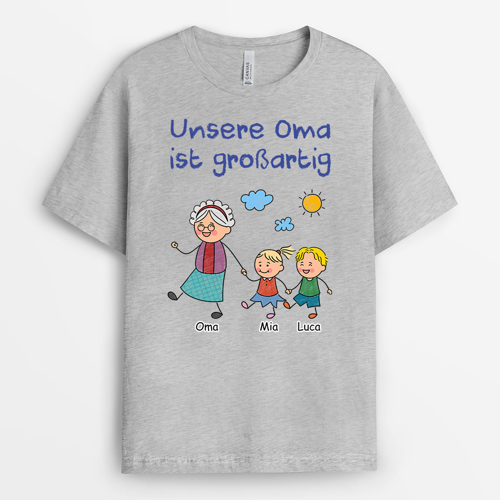 7429AGE2 unser opa ist der beste personalisiertes geschenk  t shirt opaoma 7429a8pzb