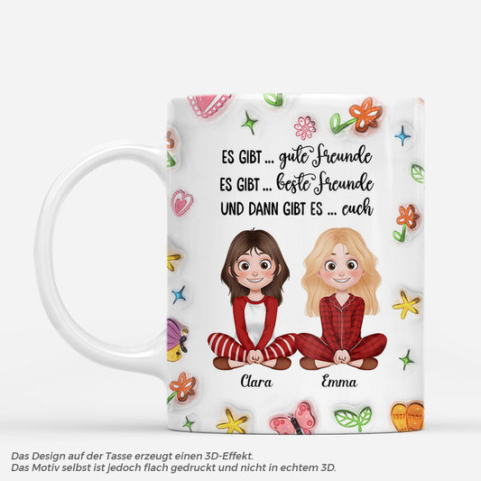 7444MGE1 3d druck effekt es gibt einen guten freund personalisierte tassen freundinnen 7444M6T5F