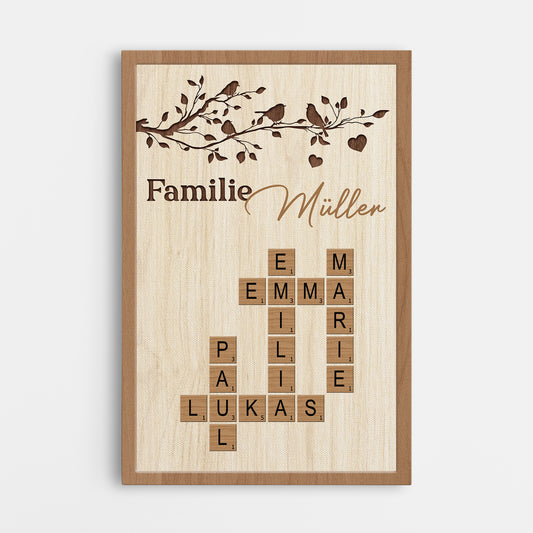 7451CGE1 die familie leinwand kreuzwortratsel personalisiert_ baum 7451C3PZI
