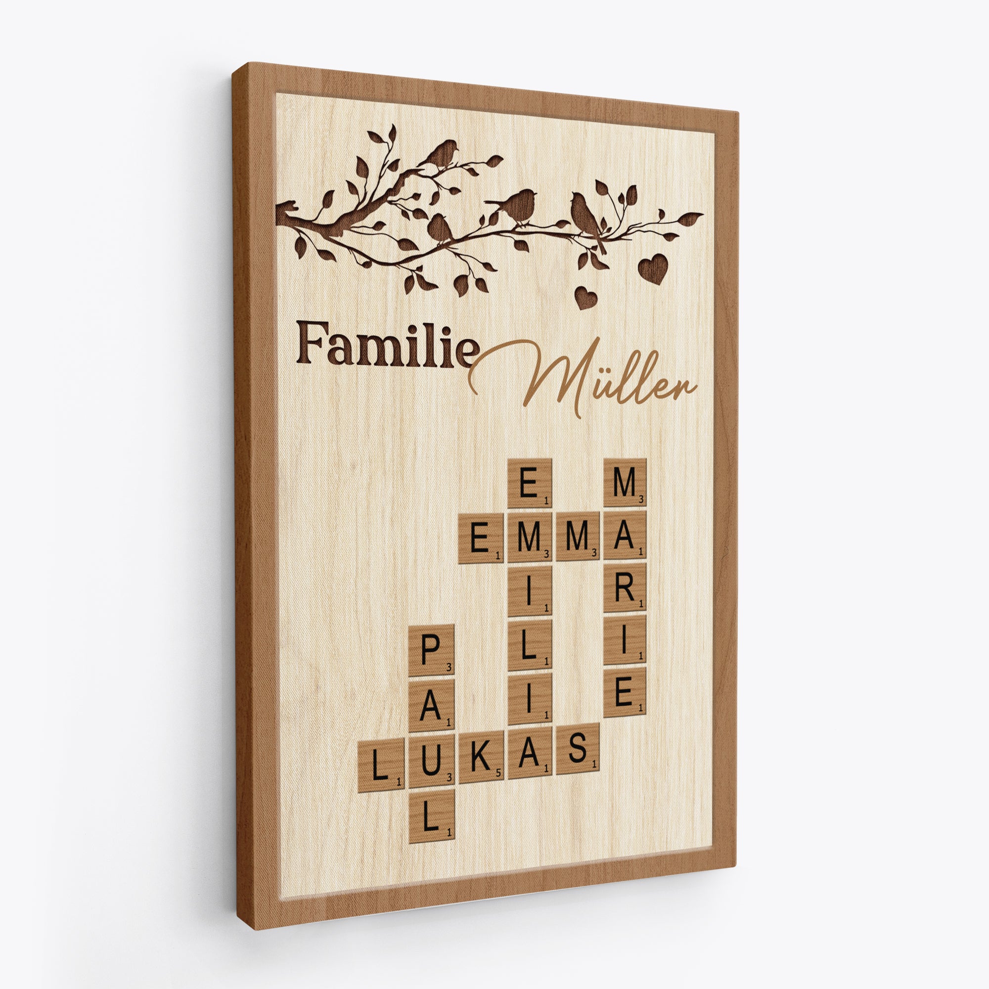 7451CGE2 die familie leinwand kreuzwortratsel personalisiert_ baum 7451C3PZI