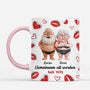 7496MGE2 3d druck effekt gemeinsam alt werden karikatur personalisierte paar geschenke  lustige tassen kuss 7496m6ltg