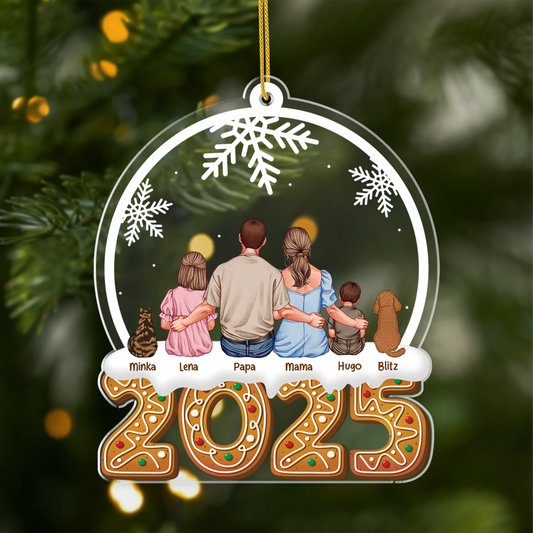 7500OGE1 familie mit hund und katze acryl weihnachtsschmuck personalisiert familie 7500OTT5I