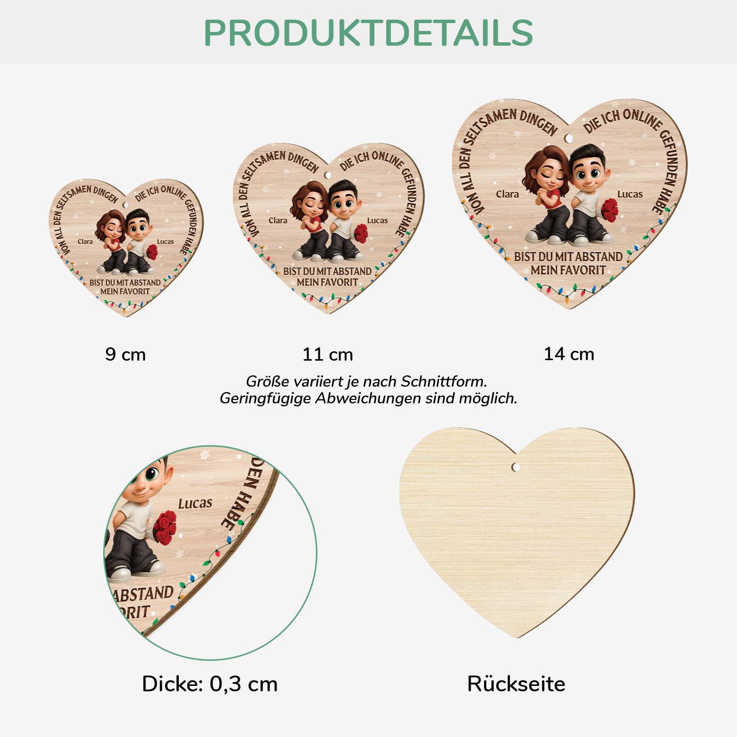 7510OGE3 du bist im internet mit abstand mein favorit personalisierte 1 schicht holz ornamente weihnachten mit foto 7510OKT5G