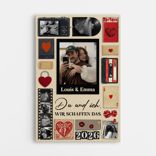 7547CGE1 du ich wir schaffen alles personalisierte leinwand paare mit foto 7547CTLWG_1