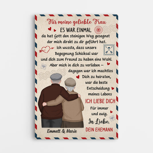 7568CGE1 ich wusste dass unsere begegnung schicksal war personalisierte leinwand paar mit foto 7568CSPAG