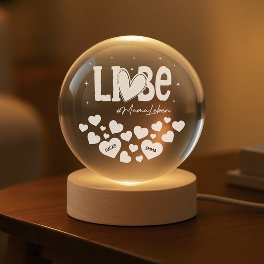 7626LGE2 liebe _omaleben kristallkugel personalisiert oma mama 7626L6LTA