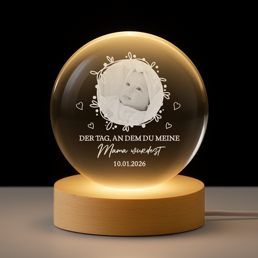 7633LGE1 der tag an dem du meine mama wurdest_ kristallkugel personalisiert foto mama papa 7633LCT5A_00d46f3e 10f3 431a be21 2010705b8f36