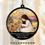 7667UGE1 wenn liebe allein dich hatte halten konnen hattest du ewig gelebt personalisierte trauergeschenke  acryl sonnenfanger katze 7667ucpnd