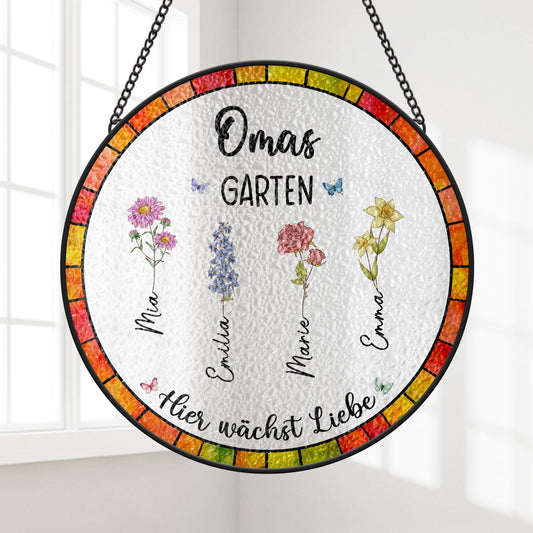 7686UGE1 omas garten hier wachst liebe personalisiertes geschenk garten_  buntglas sonnenfanger omamama 7686ucq5a