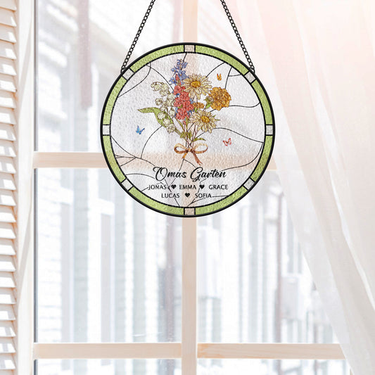 7699UGE2 omas garten personalisiertes geschenk  buntglas sonnenfanger mamaoma 7699u6pca