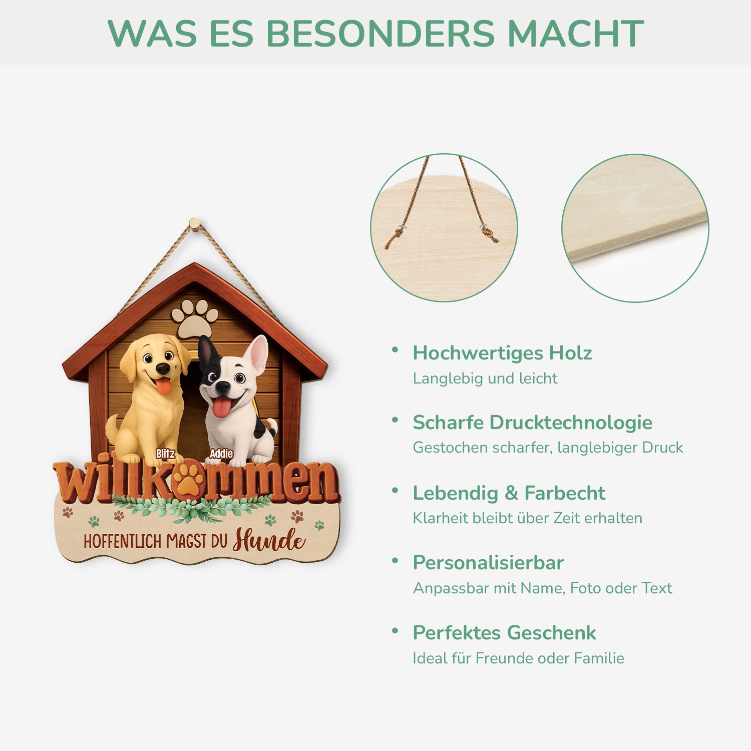7707QGE4 hoffentlich magst du hunde personalisierte hunde geschenke  turschild holz_ 7707q3lac