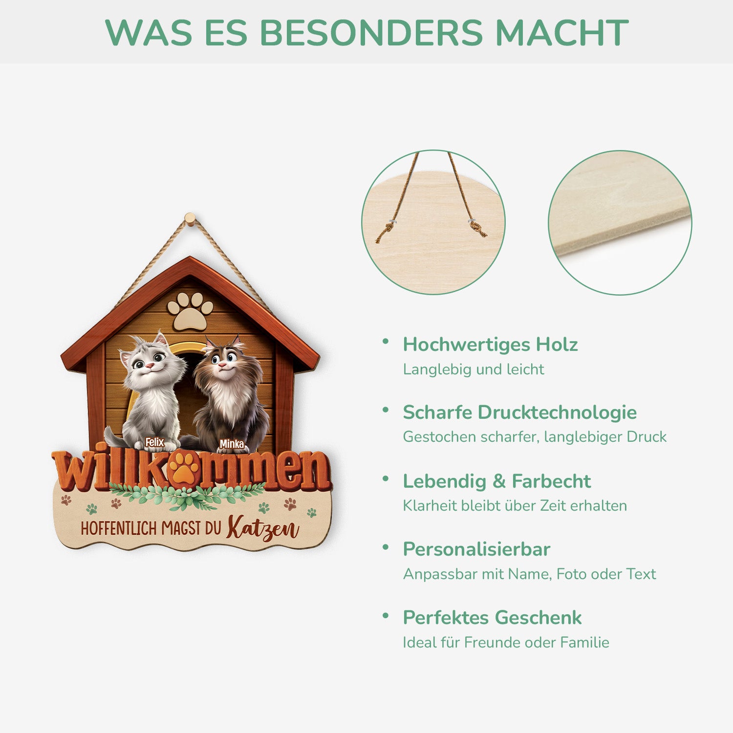 7707QGE4 hoffentlich magst du katzen personalisierte geschenke katze  turschild holz_ 7707q3lad