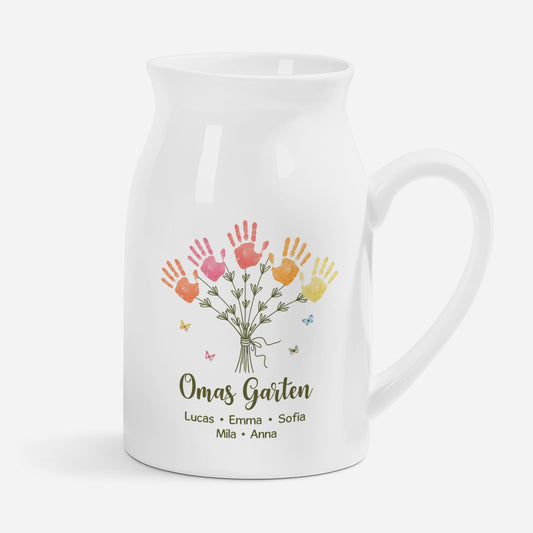 7719OGE1 omas garten handabdruck personalisiertes geschenk  keramik vase oma  mama 7719o8lca