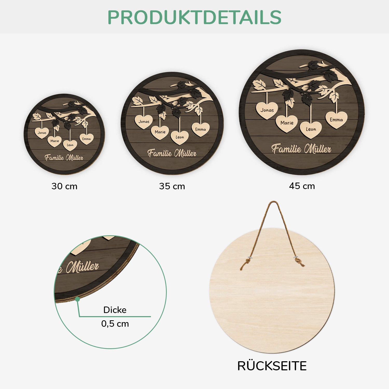 7722QGE3 ast baum  herz personalisiert_e geschenke familie  holzschild 7722q8pni
