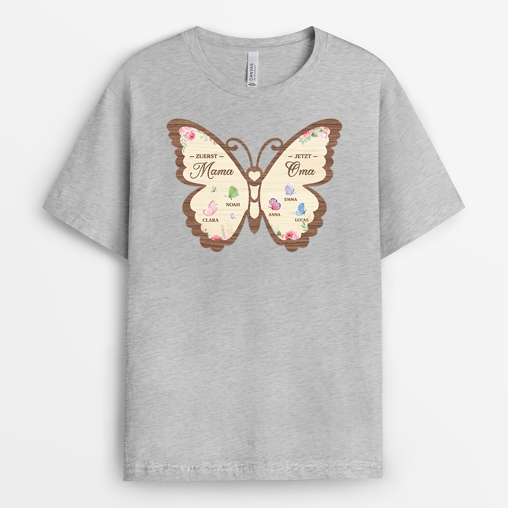 7730AGE1 zuerst mama jetzt oma schmetterlinge oma t shirt personalisiert 7730asyza_2