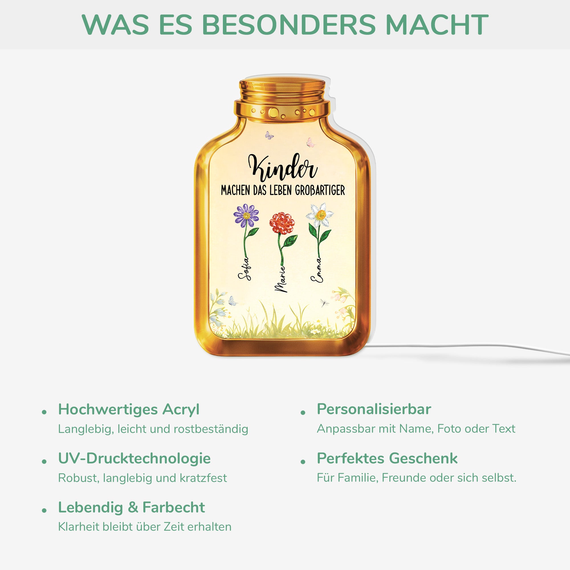 7734LGE4 enkelkinder machen das leben grossartiger personalisiertes geschenk  lightbox mamaoma blumen 7734l8qaa