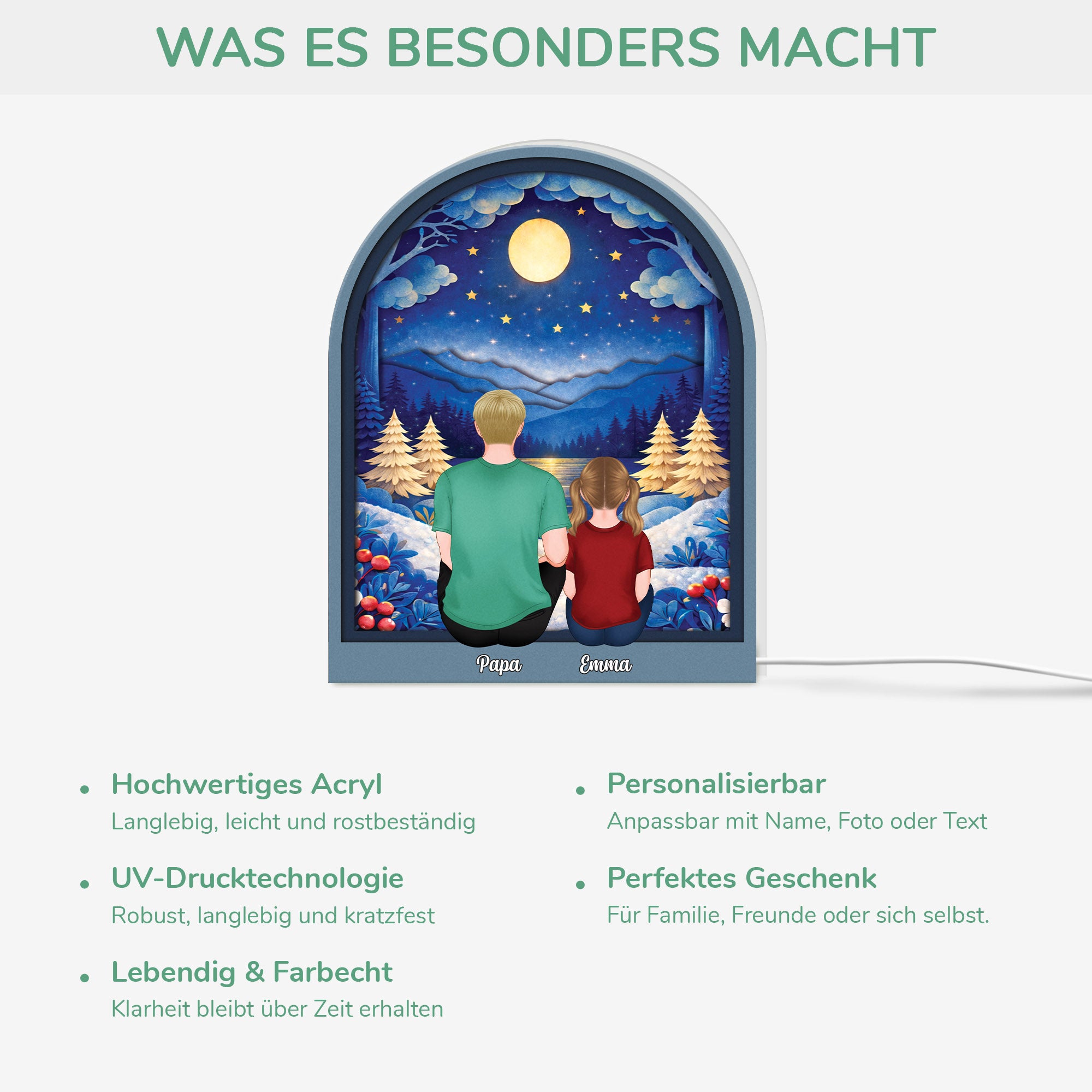 7748LGE4 3d druck effekt mama und kinder personalisiertes geschenk  lightbox mamapapa 7748l3ywa
