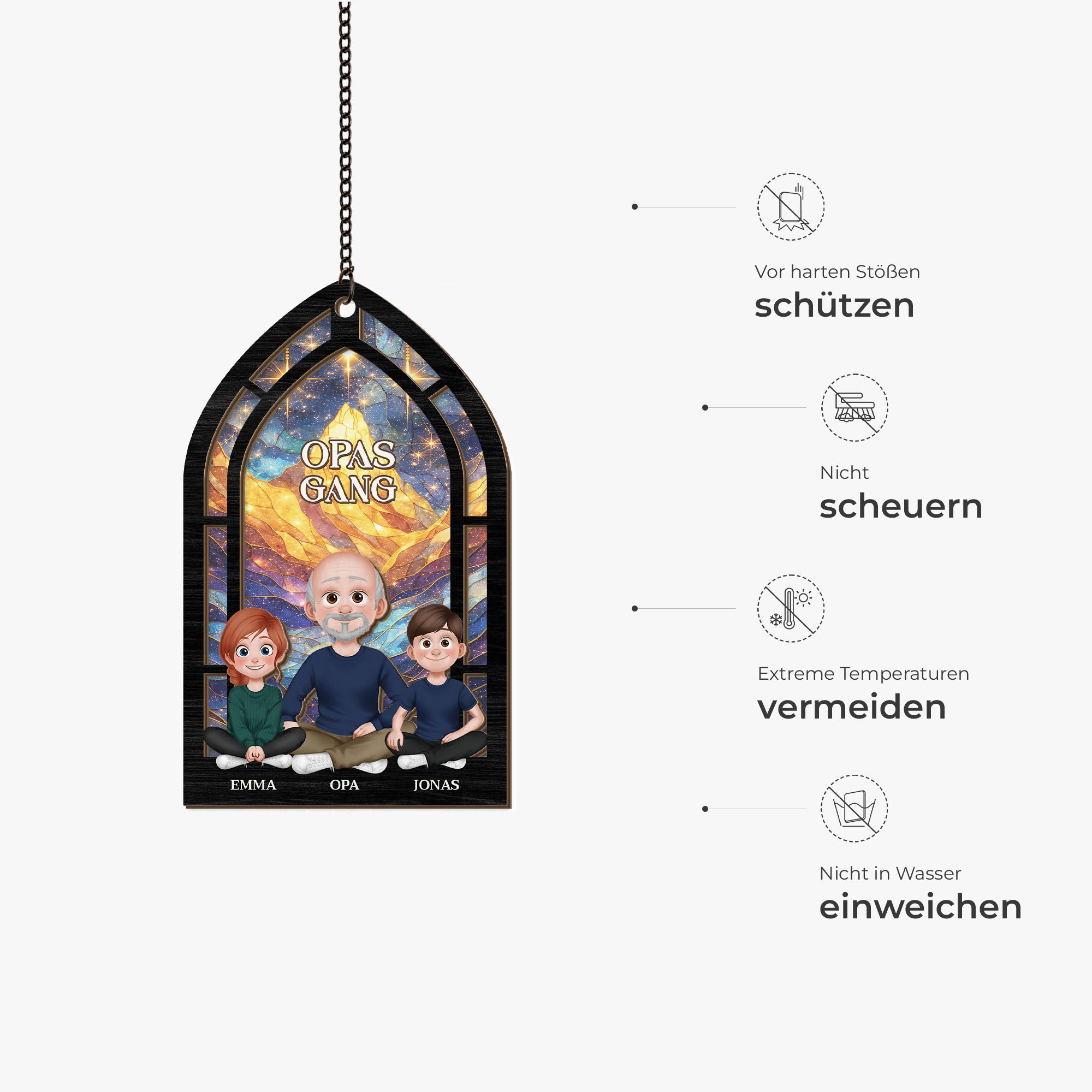 7750UGE1 opas gang cartoon personalisiertes geschenk  acryl sonnenfanger opaoma 7750u8vnu_4
