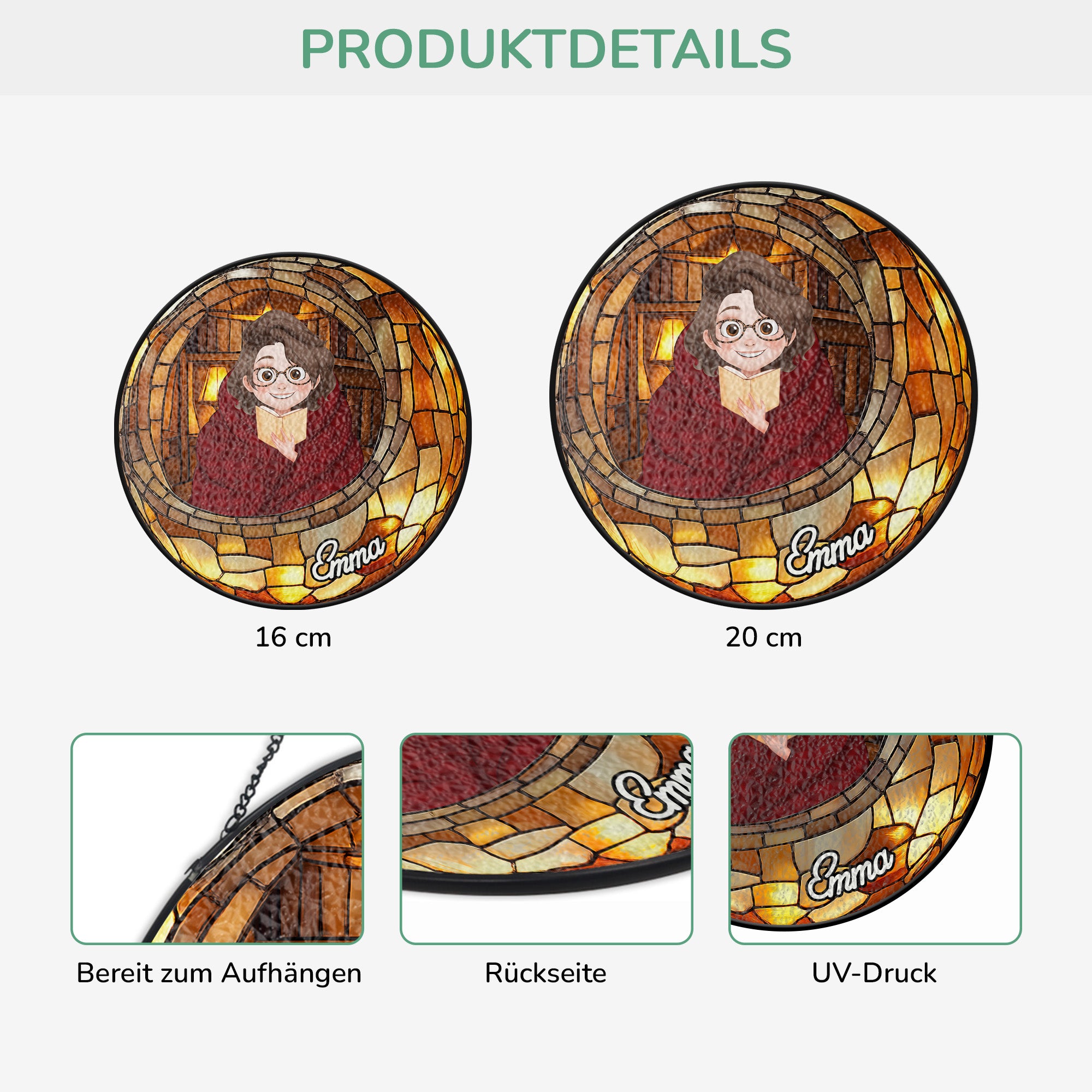 7754UGE3 bucherwurm personalisierte geschenke fur leseratten_ frauen  manner  buntglas sonnenfanger 7754uclna
