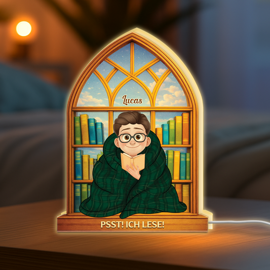 7755LGE2 einfach ein madchen das bucher liebt personalisierte lightbox leseratten_ frauen  manner 7755LCRTA
