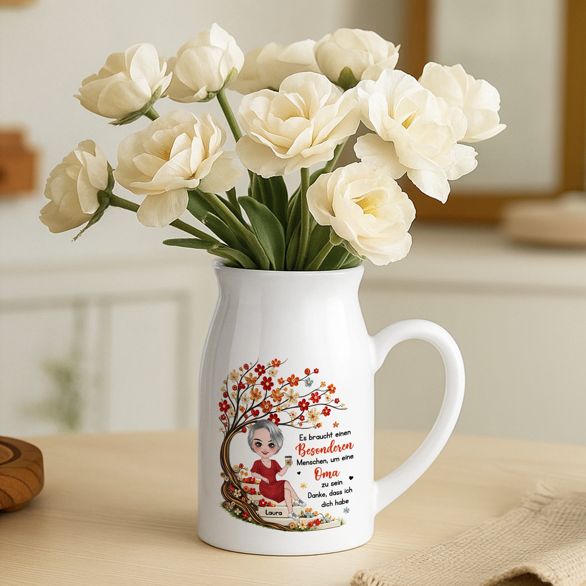 7759OGE2 es braucht einen besonderen menschen um eine oma zu sein personalisiertes geschenk  keramik vase omamama 7759o6qma