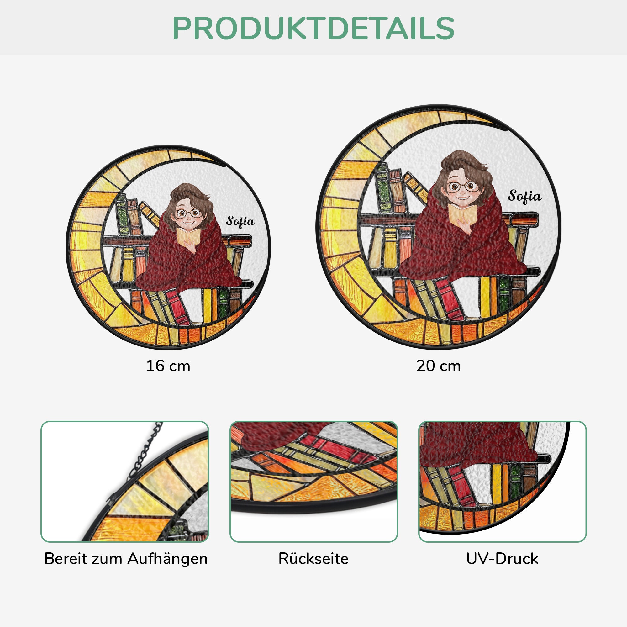 7766UGE3 bucherwurm personalisierte geschenke fur leseratten_ manner  frauen  buntglas sonnenfanger 7766u6pca