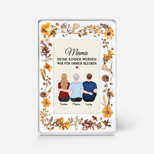 7785RGE1 3d druck effekt deine kinder werden wir fur immer bleiben personalisiertes geschenk  rechteck acryl aufsteller mamapapa 7785r3kma