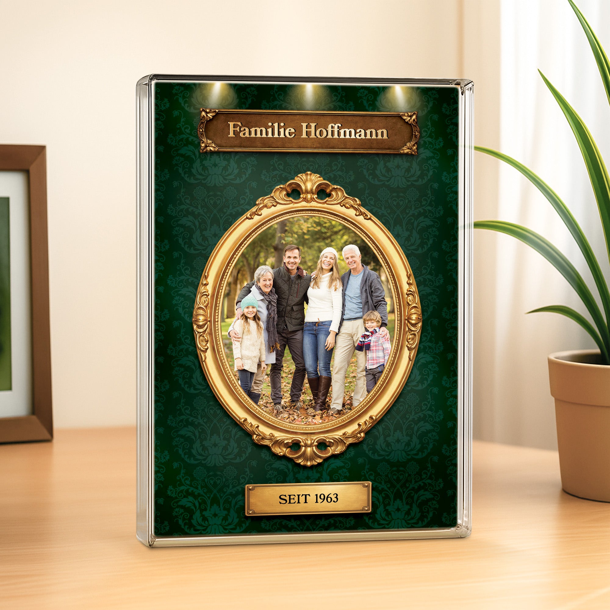 7790RGE2 3d druck effekt die familie rechteck acryl aufsteller personalisiert foto 7790rslai
