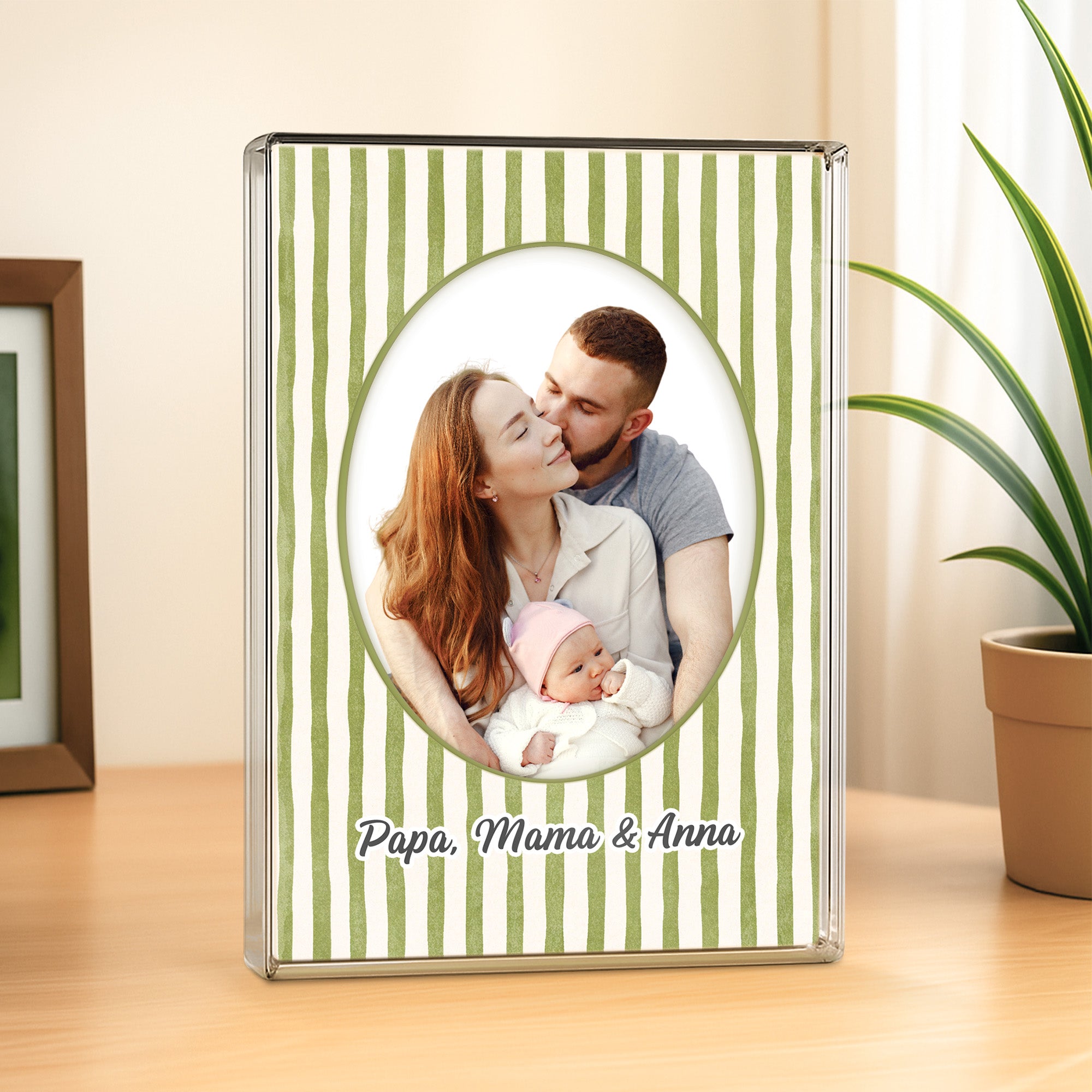 7792RGE2 mama  tochter personalisierte geschenke foto  rechteck acrylplakette papamama 7792r3qca