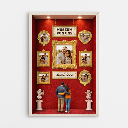 7801CGE1 3d druck effekt museum von uns personalisierte leinwand paar foto 7801csrwg