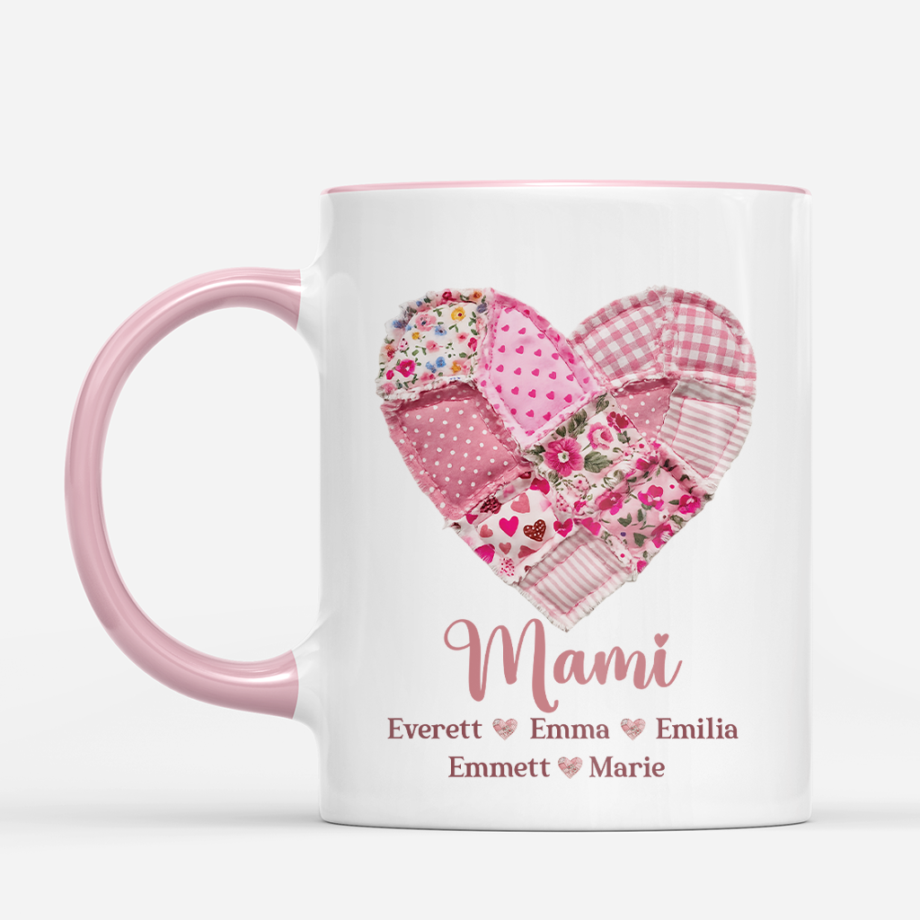 7809MGE2 oma  enkelkinder patchwork personalisiertes geschenk  mama  oma tasse 7809m8fca