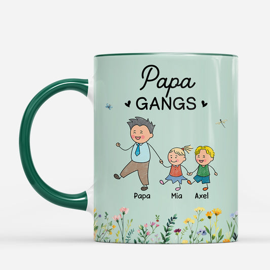 7810MGE2 mamas gang blumen  strichmannchen personalisiertes geschenk  mama  papa tasse 7810m3paa