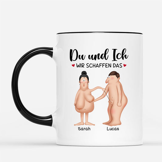 7819MGE1 gemeinsam alt werden karikatur personalisierte paar geschenke  lustige tassen 7819m3vwg_1