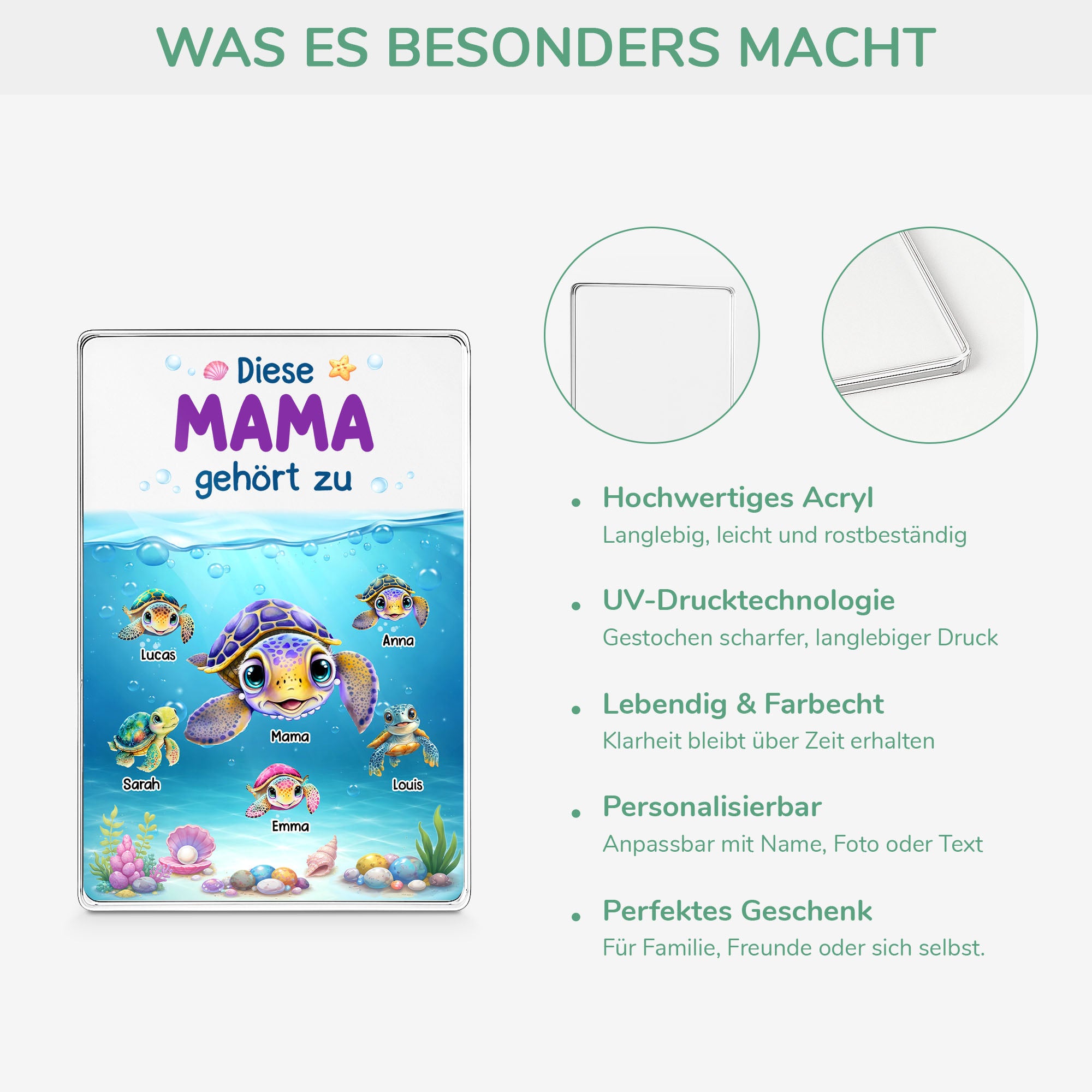 7837RGE1 diese mama gehort zu personalisiertes geschenk  rechteck acryl aufsteller mamapapa schildkroten 7837r6vwa_4
