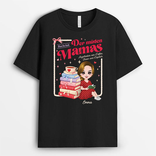 7843AGE1 club der muden mamas personalisierte geschenke fur leseratten frauen  oma  mama t shirt strick optik 7843a6vna