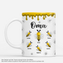 7865MGE1 3d druck effekt oma  enkelkinder bienen honig personalisiertes geschenk  oma  mama tasse 7865m8fma