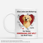 7880MGE1 3d druck effekt happy muttertagvatertag personalisierte hunde geschenke  tasse wand gebrochen 7880m