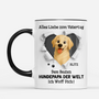 7880MGE2 3d druck effekt happy muttertagvatertag personalisierte hunde geschenke  tasse wand gebrochen 7880m