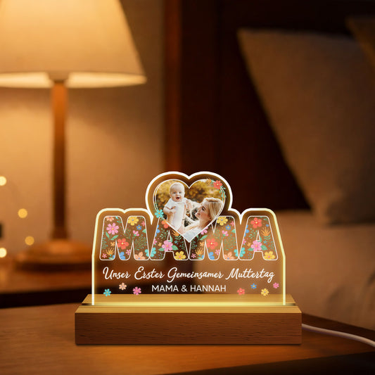 7890LGE1 unser erster gemeinsamer muttertagvatertag personalisierte geschenke foto  nachtlicht_ papamama 7890ltvwa